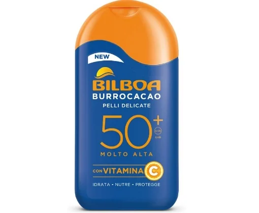 BILBOA BURROCACAO PROTEZIONE SOLARE CON VITAMINA C PER PELLI DELICATE SPF 50+ MOLTO ALTA