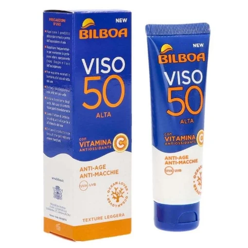 BILBOA PROTEZIONE SOLARE VISO CON VITAMINA C ANTIOSSIDANTE ANTI-AGE ANTI-MACCHIE 50 ALTA 50 ML
