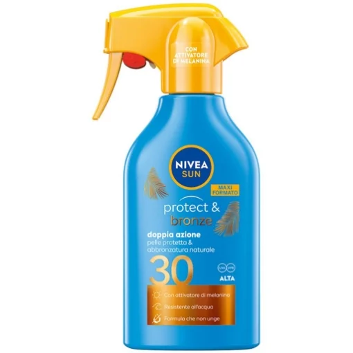 NIVEA SUN PROTEZIONE SOLARE DOPPIA AZIONE PELLE PROTETTA E ABBRONZATURA NATURALE SFP 30 ALTA 270 ML