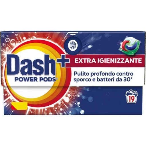 DASH+POWER PODS EXTRA IGIENIZZANTE PULITO PROFONDO CONTRO SPORCO E BATTERI DA 30° 19 442,7 G
