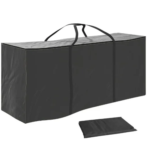 BORSA PORTAOGGETTI DA 720L CON 2 CERNIERE E MANIGLIE, IN TESSUTO OXFORD 600D, 175X55X75 CM, NERO - MAURY'S