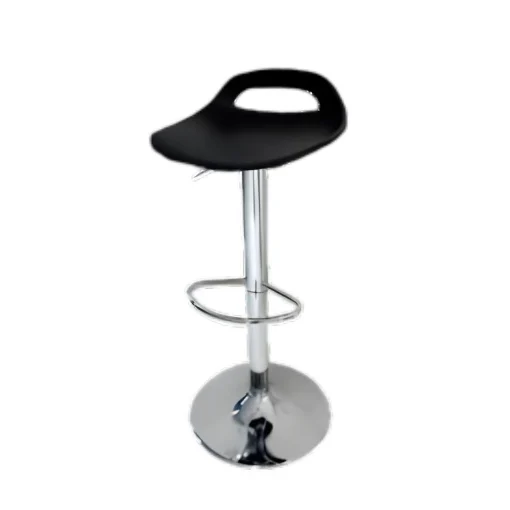 SGABELLO CON SEDILE IN PLASTICA NERO E BASE IN METALLO MISURE: 55X77 CM - ELLESSE