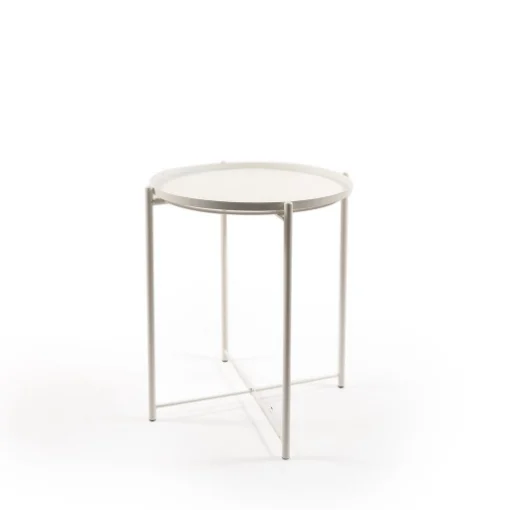 TAVOLINO DA ARREDO DALLA FINITURA METALLICA BINCA DI DESIGN VERSATILE DIMENSIONI H.52 X 46 X 46 CM - MERCURY