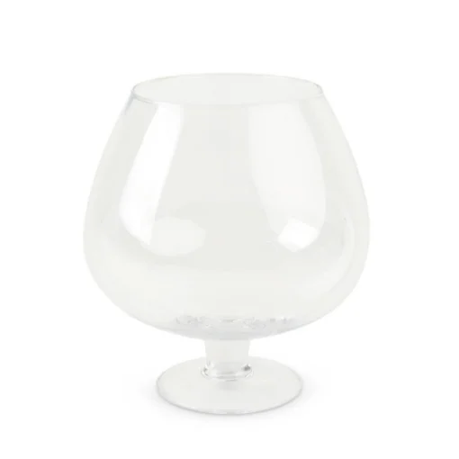 VASO DA ARREDO FORMA BICCHIERE COGNAC REALIZZATO IN VETRO TRASPARENTE DIMENSIONI H CM 30 X D CM 17 - MERCURY
