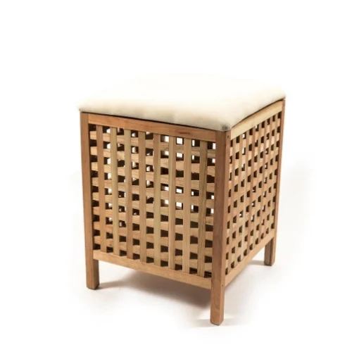 MOBILETTO DA ARREDO IN LEGNO CHIARO DESIGN VERSATILE CON SEDUTA DIMENSIONI 41 X 41 X H.51 CM - MERCURY