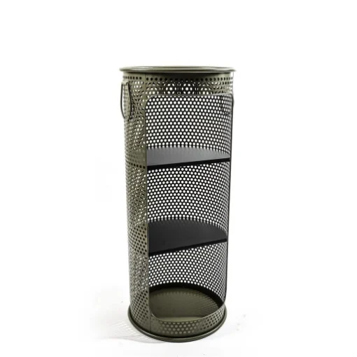 MOBILETTO DA ARREDO STRUTTURA IN METALLLO NERO CON 3 RIPIANI DI DESIGN Ø.33.5 X H.79 CM - MERCURY
