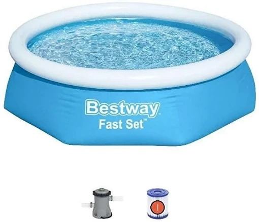 PISCINA FAST SET 244X61 CM CAPACITÀ 1.880L CON POMPA FILTRO USATO COME NUOVO - BESTWAY