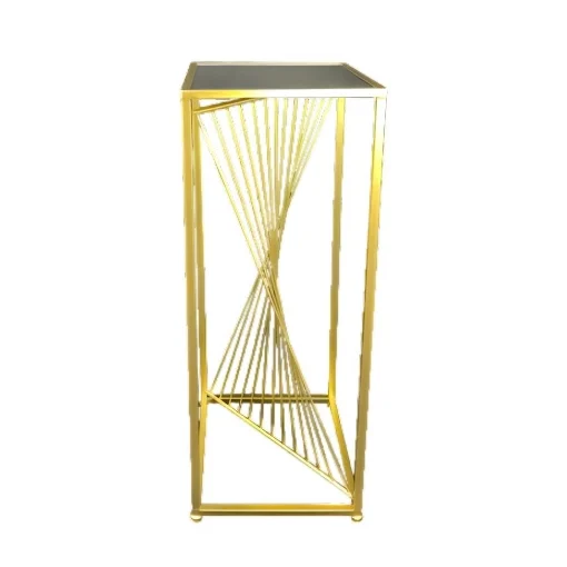 COLONNINA METALLO COLOR ORO DIMENSIONI 30X30X80CM - LINEA DORÈ