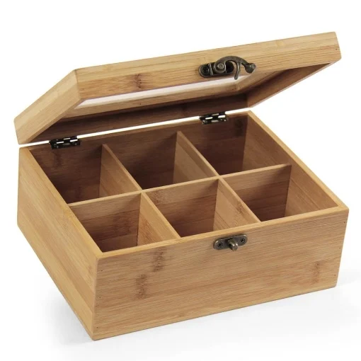 SCATOLA IN BAMBOO CON DIVISORI 22X17CM - MAURY'S