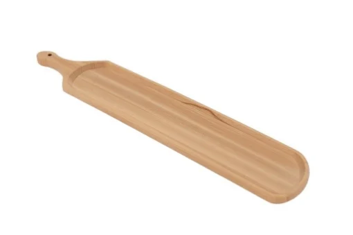 TAGLIERE LUNGO SCAVATO IN LEGNO DI FAGGIO NATURALE 40X2X15 CM - MOTTINOX