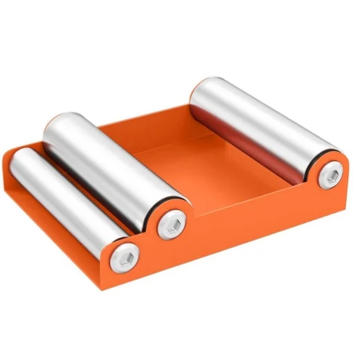 CAVALLETTO PER MOTO CON SOSTEGNO ANTISCIVOLO E 3 RULLI, IN ACCIAIO E ALLUMINIO, 15X11.5X4 CM, ARANCIONE - MAURY'S