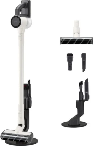 LG ASPIRALPOLVERE SENZA FILI CORDZERO DA 150W LANCIA INTEGRATA, BASE AUTOPORTANTE + 2 ACCESSORI PER PULIZIA INCLUSI