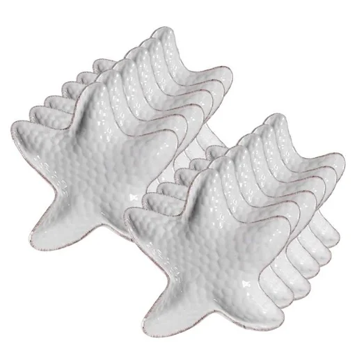 SET 12 PIATTI A VASSOIO A FORMA DI STELLA MARINA 13 X 13 X H 3 CM - BORMIOLI ROCCO