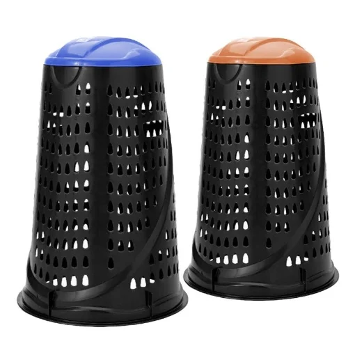 SET 2 PATTUMIERE VARIO TRESPOLO PORTASACCO DA GIARDINO 110LT CARTA E PLASTICA - RAMACCIOTTI
