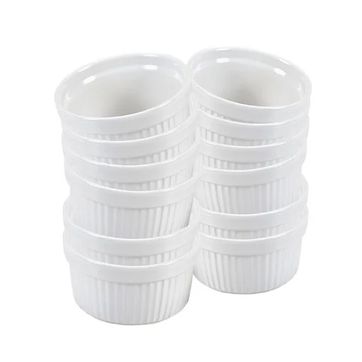 SET 12 PIROFILE DA FORNO PER CREME CARAMEL IN CERAMICA - MAURY'S