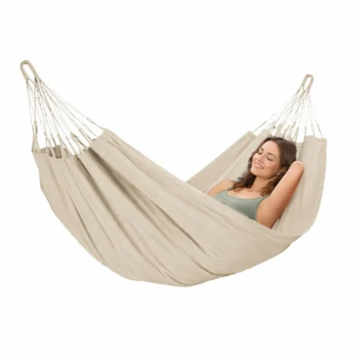 AMACA IN COTONE FLEXY PORTATA 120 KG BEIGE DIMENSIONI 200 X 100 CM - MAURY'S