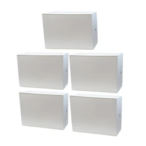SET 5 SCARPIERE IN PROPILENE 51 X 17 X H39 CM COMPONIBILI IMPILABILI BIANCHE - MAURY'S