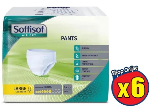 6 SOFFISOF PANTS ASSORBENZA 7 EXTRA MISURA LARGE DA 14 PZ - SERENITY