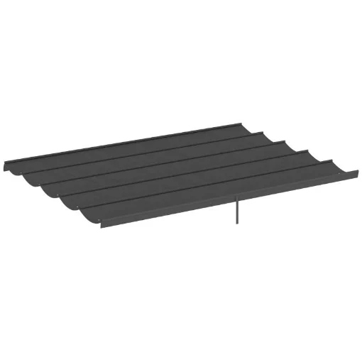 TETTUCCIO DI RICAMBIO PER GAZEBO DA GIARDINO CON 10 FORI, COPERTURA IN POLIESTERE TRASPIRANTE, GRIGIO - MAURY'S