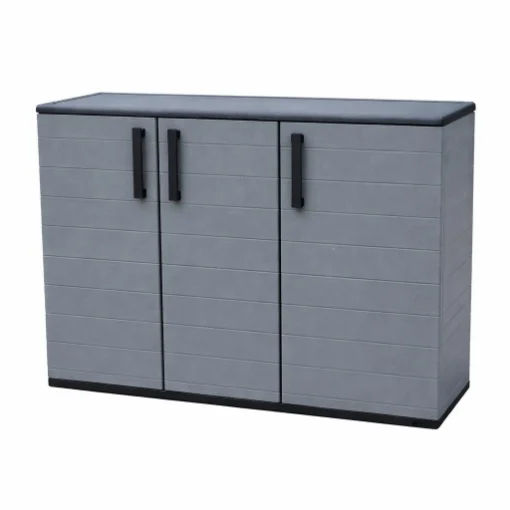 ARMADIO BASSO IN POLIPROPILENE CON 3 ANTE E RIPIANO 102 X 37 X H84 CM - BRIXO