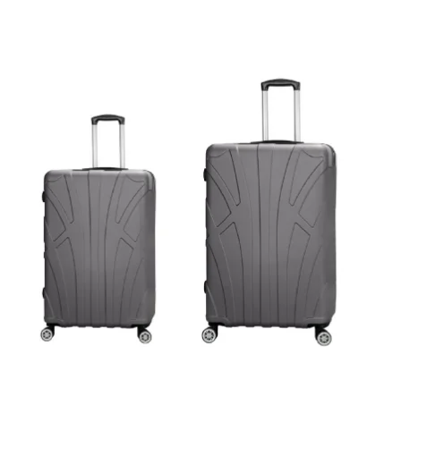 COVERI SET 2 TROLLEY LUGANO GRIGIO 4 RUOTE REMOVIBILI 56/66 CM