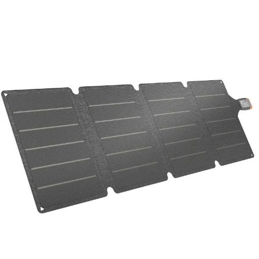 CARICABATTERIA SOLARE 36W PIEGHEVOLE CON ATTACCO TIPO-C, IMPERMEABILE IP67 IN ETFE, GRIGIO