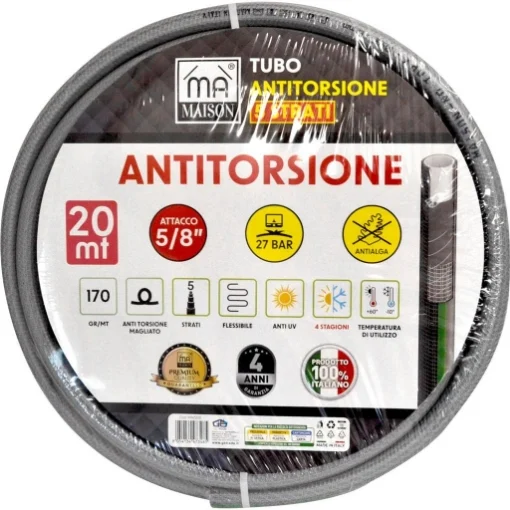 MA MAISON TUBO DA GIARDINO ANTITORSIONE IN 5 STRATI DA 20 MT ATTACCO 5/8''