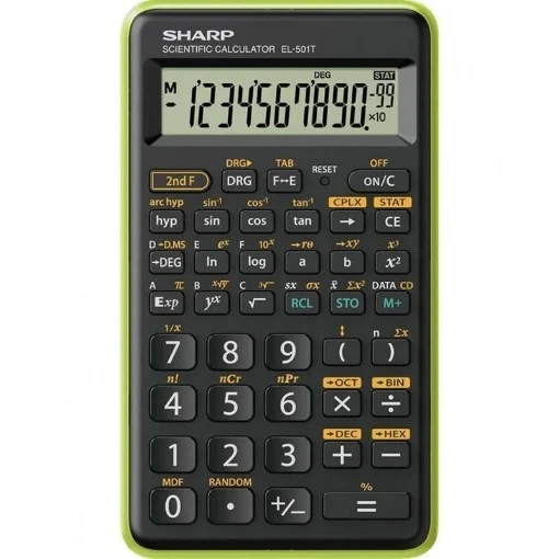 SHARP CALCOLATRICE SCIENTIFICA 146 FUNZIONI 10 CIFRE VERDE EL-501TB-GR