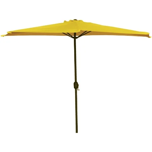 OMBRELLONE MEZZALUNA DA MURO IN ALLUMINIO COLORE GIALLO 300 X 150 X H 250 CM USATO COME NUOVO - GDLC