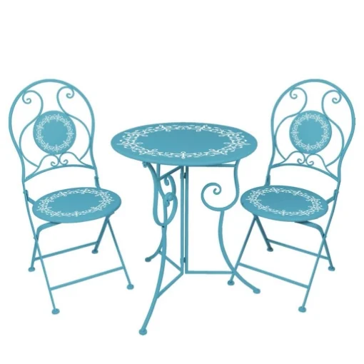 MA MAISON SET CROWN BISTROT CON TAVOLO+2 SEDIE COLORE BLU