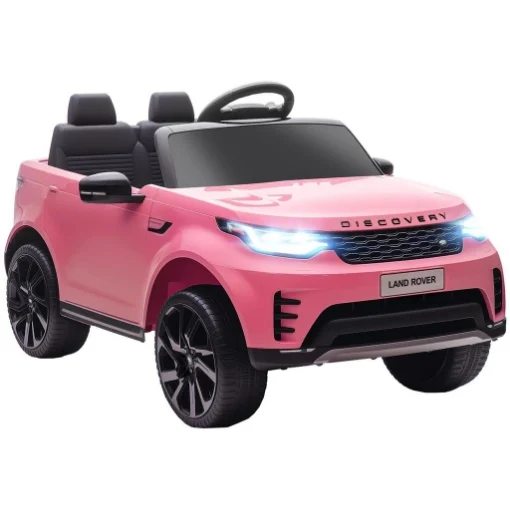 MACCHINA ELETTRICA PER BAMBINI LICENZA LAND ROVER CON FARI LED, CLACSON E TELECOMANDO, 105X68.5X58 CM, ROSA - MAURY'S