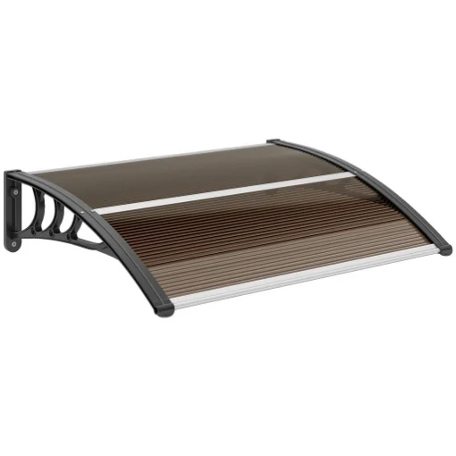 PENSILINA DA ESTERNI IMPERMEABILE E ANTI-UV, IN PC, PP E ALLUMINIO, 75X120X23 CM, MARRONE E NERO