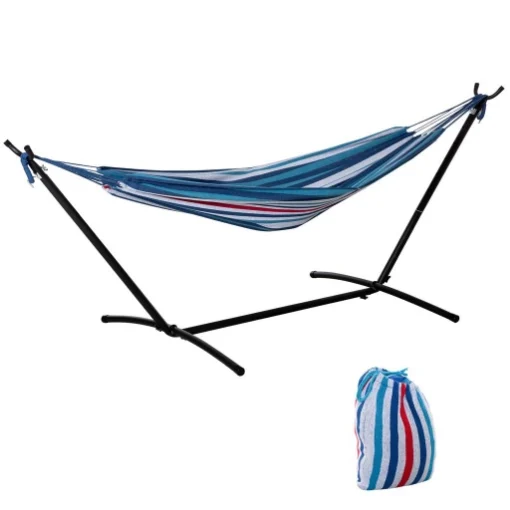 AMACA AUTOPORTANTE CON SUPPORTO, ALTEZZA REGOLABILE E BORSA DI TRASPORTO, 310X117X105 CM, BIANCO - MAURY'S
