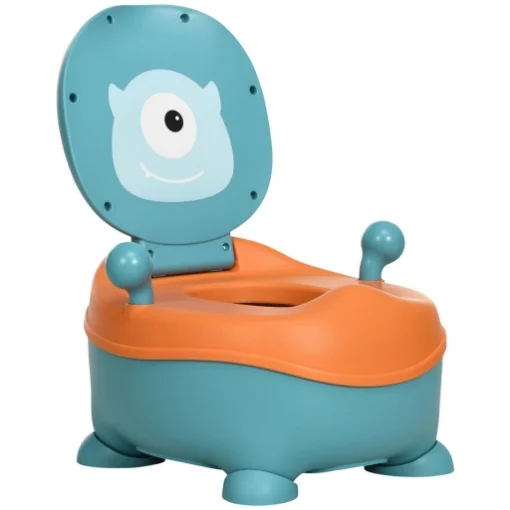 VASINO PER BAMBINI DA 6 MESI A FORMA DI ALIENO, SEDUTA ERGONOMICA, SCHIENALE E VASCHETTA RIMOVIBILE, BLU - MAURY'S