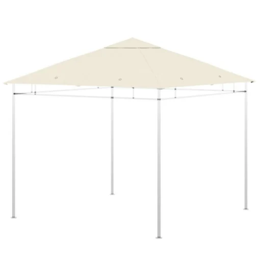 TETTO DI RICAMBIO PER GAZEBO 3X3M IN POLIESTERE CON PRESE D'ARIA E FORI DI DRENAGGIO, CREMA - MAURY'S