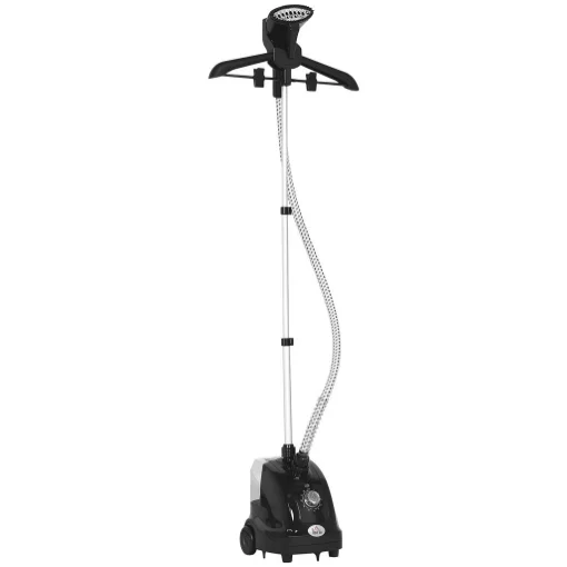 STIRATRICE VERTICALE A VAPORE DA 1.4L CON ASTA ESTENDIBILE E 2 ROTELLE, IN ABS E PP, 26X21.5X29 CM, NERO - MAURY'S