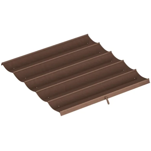 TETTO PER GAZEBO PERGOLA CON 10 FORI DI DRENAGGIO IN POLIESTERE, 250X255 CM, PER PERGOLA 3X3M, CAFFÈ - MAURY'S