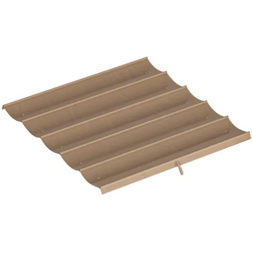 TETTO PER GAZEBO PERGOLA CON 10 FORI DI DRENAGGIO IN POLIESTERE, 250X255 CM, PER PERGOLA 3X3M, MARRONE CHIARO - MAURY'S