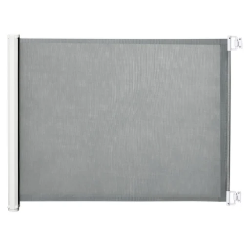 CANCELLINO PER CANI ESTENSIBILE FINO A 115 CM, IN POLIESTERE E ACCIAIO, 115X82.5 CM, BIANCO E GRIGIO - MAURY'S
