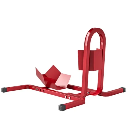BLOCCA RUOTA MOTO REGOLABILE SU 3 LIVELLI DA 250 KG MAX IN METALLO, 60X55X43 CM, ROSSO - MAURY'S