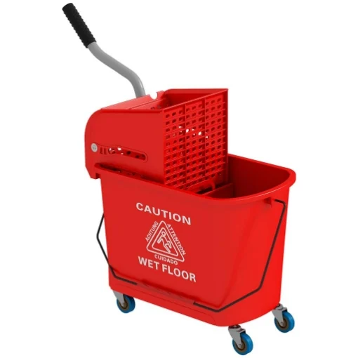 CARRELLO PULIZIE CARRELLO LAVAPAVIMENTI CON STRIZZATORE 60X27X70.5CM ROSSO - MAURY'S