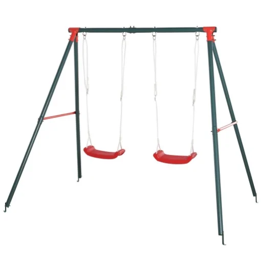 ALTALENA DOPPIA ALTALENA DA GIARDINO PER BAMBINI 3+ ANNI, VERDE ROSSO - MAURY'S