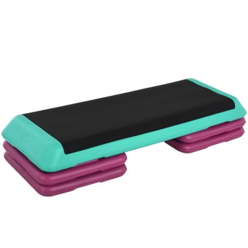 STEPPER PER AEROBICA ANTISCIVOLO E REGOLABILE SU 3 LIVELLI, IN PLASTICA E PP, 110X40X20 CM, MULTICOLORE - MAURY'S