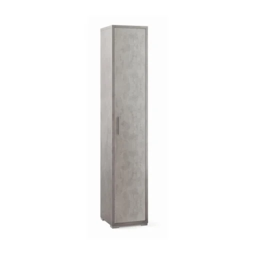 ARMADIO A COLONNA IN LEGNO GRIGIO CON 1 ANTA COMPOSTA DA 4 RIPIANI DIMENSIONI 199X39X41 CM - MAURY'S