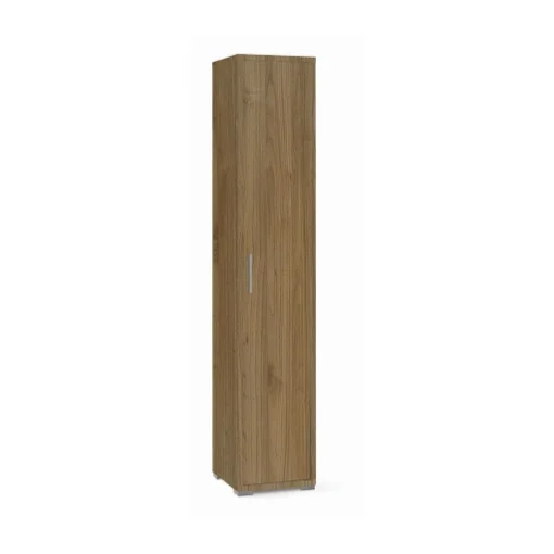 ARMADIO A COLONNA IN LEGNO VENATO CON 1 ANTA COMPOSTA DA 4 RIPIANI DIMENSIONI 199X39X41 CM, COLORE NOCE - MAURY'S