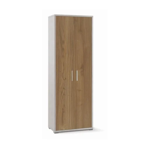 ARMADI DA ARREDO CON 2 ANTE DIMENSIONI 199X71X41 CM COLORE OSSIDO BIANCO E NOCE - MAURY'S