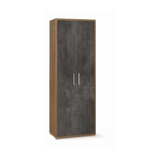 ARMADI DA ARREDO CON 2 ANTE DIMENSIONI 199X71X41 CM COLORE NOCE E OSSIDO NERO - MAURY'S
