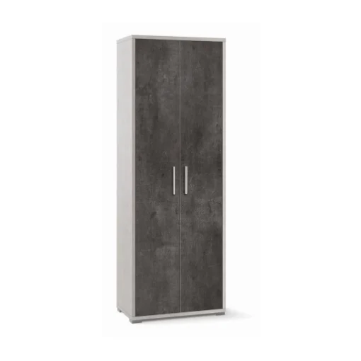 ARMADI DA ARREDO CON 2 ANTE DIMENSIONI 199X71X41 CM COLORE OSSIDO BIANCO E OSSIDO NERO - MAURY'S