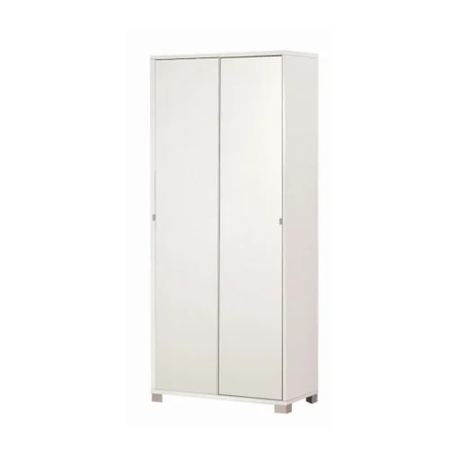 ARMADIO DA ARREDO CON PIEDINI IN LEGNO CON 2 ANTE SCORREVOLI 190X82X42 CM COLORE BIANCO - MAURY'S