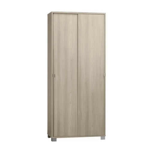 ARMADIO DA ARREDO CON PIEDINI IN LEGNO CON 2 ANTE SCORREVOLI 190X82X42 CM COLORE OLMO CHIARO - MAURY'S